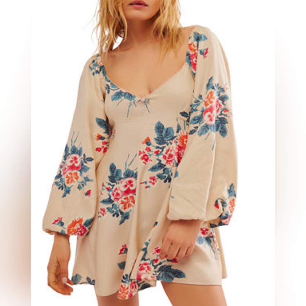 Free People Francesca Mini Dress Floral Size Xs $148 Small Boho
